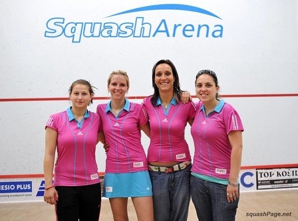 Tereza Svobodová, Veronika Koukalová, Petra Oličová, Magdaléna Lehocká squash