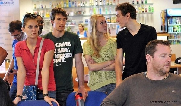 Ondřej Uherka, Anna Klimundová, Lucas Serme squash