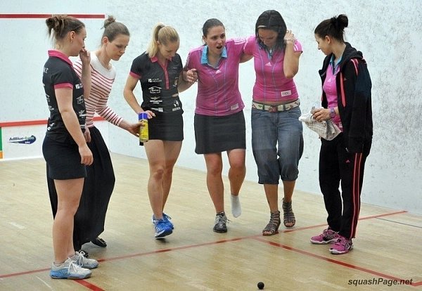 Olga Ertlová, Magdaléna Lehocká, Petra Oličová, Tereza Svobodová squash