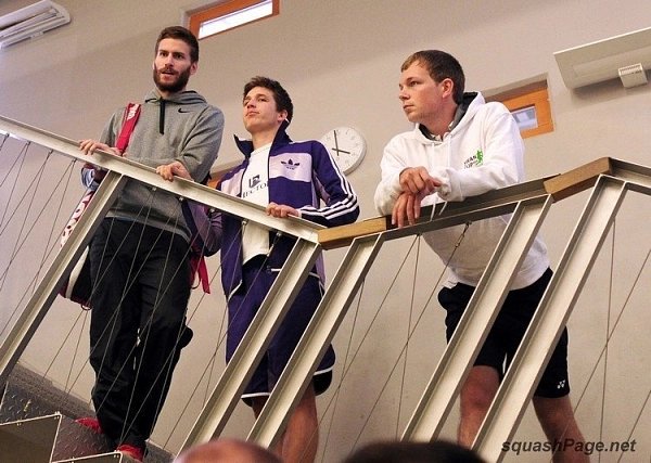 Michal Jadrníček, Petr Martin, Dávid Kubíček squash