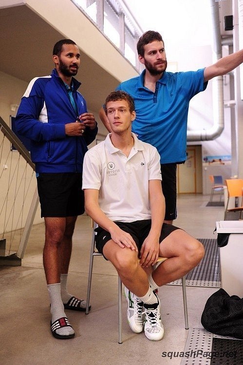 Daniel Mekbib, Martin Švec, Michal Jadrníček squash