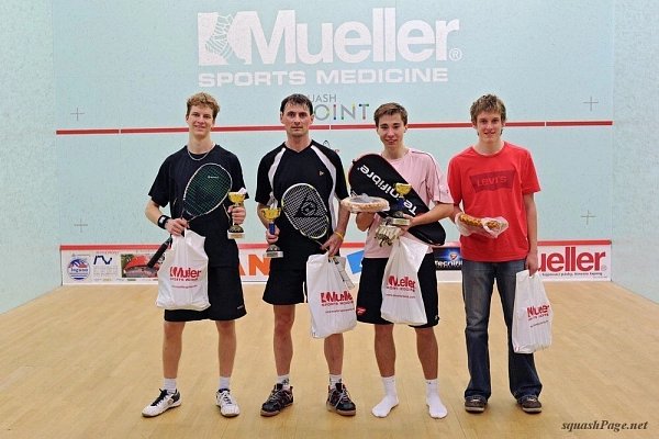 Dan Kolínský, Petr Veselý, Richard Nádvorník, Lukaš Levinský squash